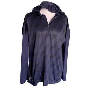 Under Armour Locker Emboss 1/4 Zip Hoodie Lightweight Loose Fit Sz M
